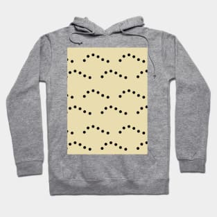 Wave, circles, patterned, pattern, decor, ornament, seamless,  repeat, geometric, line, minimalism, elegant, concise Hoodie